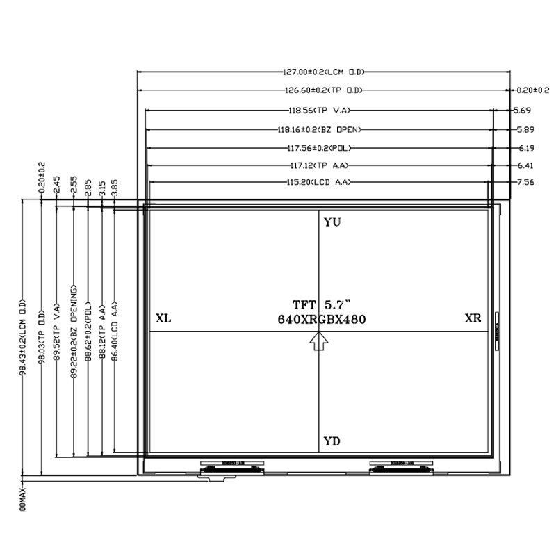 5.7 Inch Front