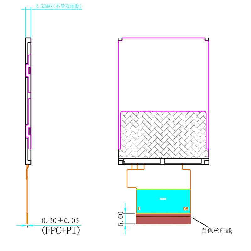 2.4 Inch QVGA Small/Tiny Transflective LCD Display